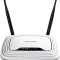 ROUTER TP-LINK wireless 300Mbps, 4 porturi 10/100Mbps, 2 antene externe, Atheros, 2T2R &quot;TL-WR841N&quot; (timbru verde 0.8 lei)