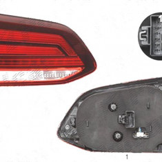 Stop spate lampa Volkswagen Golf 7 (5k), 01.2017-, spate, Stanga, Combi (Variant), partea interioara; LED, VALEO