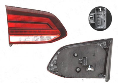 Stop spate lampa Volkswagen Golf 7 (5k), 01.2017-, spate, Stanga, Combi (Variant), partea interioara; LED, VALEO foto