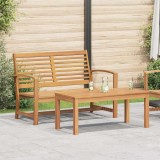 Cumpara ieftin Set de canapele pentru grădină 2 pcs natural Lemn masiv de tec