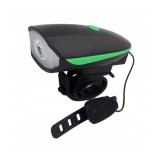 Far fata LED pentru bicicleta, Esperanza, 10.5x5.5x4.0 cm, Negru/Verde