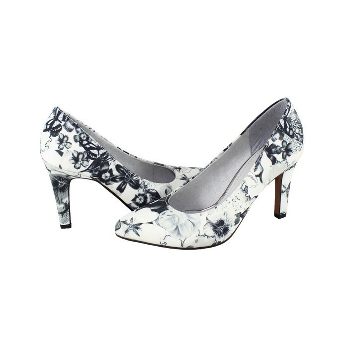 Pantofi cu toc dama - s.Oliver alb negru multicolor - Marimea 39