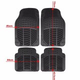 Set 4 Covorase Auto Cauciuc Universale Fata+Spate Antialunecare Rezistente Uzura 43x70cm/42x42cm