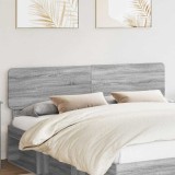 vidaXL Tăblie cap cu headboard Gri Sonoma 200 cm Lemn compozit 888502