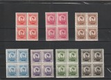 ROMANIA 1943/1944 TIMBRE FISCAL-POSTALE BLOC DE 4 MNH NESTAMPILAT