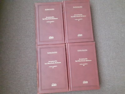 Arthur Conan Doyle - Aventurile lui Sherlock Holmes (4 volume) EDITIE DE LUX ADEVARUL foto