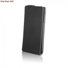Husa piele Stand Samsung Ace 2 I8160 Slim Flip Negru foto
