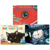 Cumpara ieftin David Wiesner Series 3 Books Collection Set (Tuesday, Mr Wuffles, Flotsam)