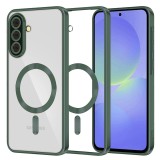 Husa premium Samsung Galaxy A36 5G Techsuit Luxury Crystal MagSafe, verde inchis