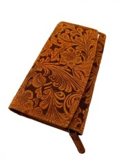 Portofel Dama din piele naturala: Vintage Gold Orange | Protectie RFID foto