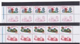 Romania 2002, LP 1579 a, Ziua Indragostitilor, straif de 5 serii cu viniete,MNH.