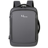Rucsac MBrands 1901, port USB, buzunar laptop 15.6, rezistent la apa Gri