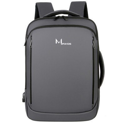 Rucsac MBrands 1901, port USB, buzunar laptop 15.6, rezistent la apa Gri foto