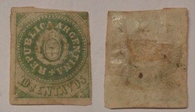 Argentina 1862 Coat of arms 10C Mi.6I MH AM.291 foto