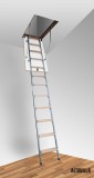 Scara pod/mansarda pliabil din metal 90x90x270