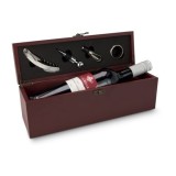 Cutie accesorii vin Rominox Vino Classic, lemn, 4 accesorii, prezentare cadou, fara vin