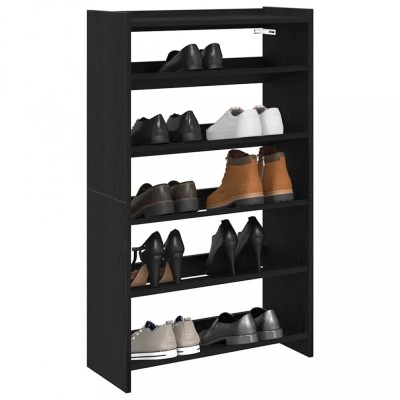 Pantofar, negru, 60x25x100 cm, lemn prelucrat foto