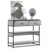 Gossi masuta consola, gri sonoma, 90x35x80 cm, lemn prelucrat