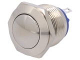 Comutator anti-vandalism SPST-NO 2A/36VDC IP65 &Oslash;19mm