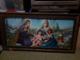 Tablou cca 100/40 cm cu Iisus copil cu Fecioara Maria și Iosif