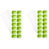 Cumpara ieftin Set 2 tavi pentru cuburi de gheata iFancy, 25 x 10 x 3 cm, polipropilena, alb, verde
