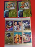 AJMAN, SPACE - COLIȚE + SERIE COMPLETĂ MNH IMPERF., Nestampilat