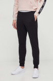 United Colors of Benetton pantaloni lounge din bumbac culoarea negru