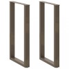 VidaXL Picioare de masă de bar &icirc;n formă de U, 2 buc., oțel natural, 60 x (100-101) cm 4013239
