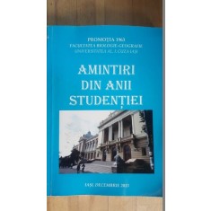 Amintiri din anii studentiei promotia 1963 Facultatea Biologie-Geografie UAIC IASI