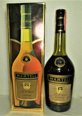 rare cognac MARTELL VS 3 STELLE, Cl 70 GR. 40 ANII 1980/90 foto