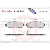 Placute frana Nissan Navara Np300 (D40) 10.04-, Navara Np300 (D40) 07.08-, Pathfinder 3 (R51) 01.05-, Fata, BREMBO