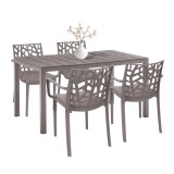 Set mobilier de grădină Nassau 4+1 cappuccino