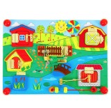 Cumpara ieftin Placa cu incuietori , Farm animals Montessori, ONSHINE