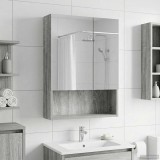 vidaXL Dulap cu oglindă pentru baie Gri Sonoma 50 x 14,5 x 70 cm 889204