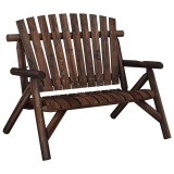 Cumpara ieftin Banca de gradina cu 2 locuri, 119x85x98 cm, lemn masiv molid