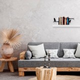 Cumpara ieftin Suport de carti metalic decorativ Kitap tutucu Negru 44x14x22 cm