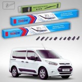 Cumpara ieftin Ștergătoare Ford Transit Connect MK2 V408 Van 2-Door 2013-prezent | Set Față și Spate Flat Premium &ndash; TeamCar&reg;