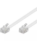 Cablu telefon 3m alb RJ11 6P4C Goobay