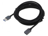 Cablu USB 3.0 A-A 3m nichelat negru gri