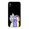 Husa compatibila cu Apple iPhone X Silicon Gel Tpu Model Rick And Morty Connected