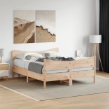Cumpara ieftin Cadru de pat fără saltea, 150x200 cm, lemn masiv pin
