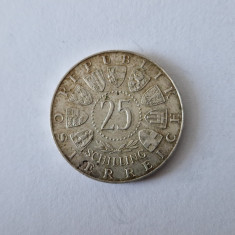 Austria 25 Schilling 1961- Argint -40 de ani de Burgenland