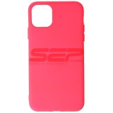 Husa Silicon Fuchsia Apple iPhone 11 Pro Max, High Copy, Protectie Premium