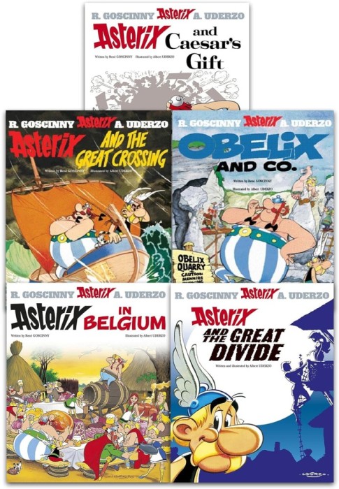 Asterix Series 5 Collection 5 Books Set (Book 21-25) (Asterix And Caesars Gift, Great Crossing, Obelix And Co, Asterix In Belgium, The Great Divide),R