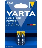 Set baterii alcaline R3 AAA 2buc/blister Longlife Power Varta