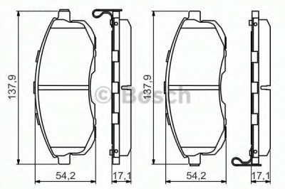 Set placute frana,frana disc NISSAN JUKE (F15) (2010 - 2016) BOSCH 0 986 494 572 foto