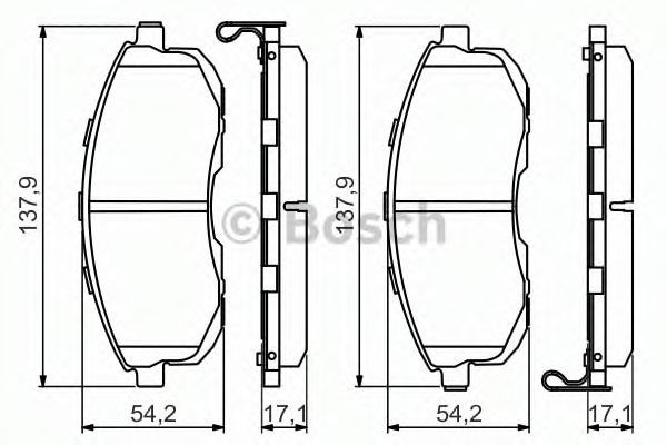 Set placute frana,frana disc NISSAN JUKE (F15) (2010 - 2016) BOSCH 0 986 494 572