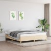 Gossi cadru de pat fara saltea, crem, 180x200 cm, textil