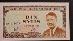 Guineea 10 Sylis 1971 UNC foto