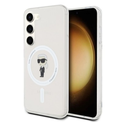 Husa pentru Samsung Galaxy S23 - Karl Lagerfeld IML MagSafe (KLHMS23SHFCKNOT) - Transparent Ikonik foto